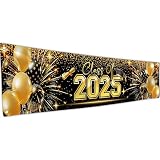 Class Of 2025 Banner for Prom - Congratulations Banner 6 x 1.3ft - Congratulations Decorations - Well Done - We Are So Proud of You - 180 x 40cm (Black and Gold)