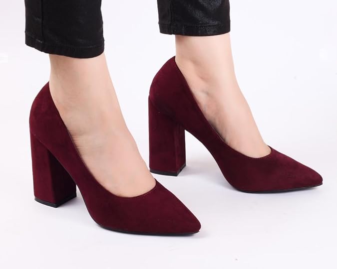 wine colour heels