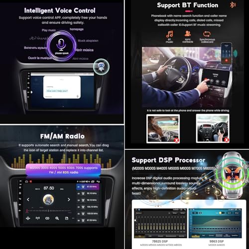 Pantalla de 10" con Android 12 y Bluetooth para disfrutar de tus viajes en Geely EC7 7