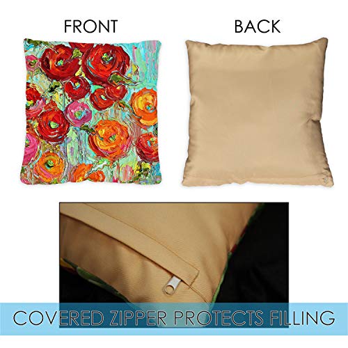 Toland Home Garden Fabulous Flowers 18 X 18 Inch Indoor/Outdoor, 1 Count (Pack Of 1), Pillow With Insert (2-Pack) 2 #TOP2