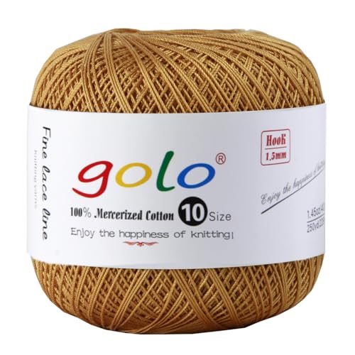 Image of golo Crochet Thread Size 10 Cotton Yarn for Tatting Lace Thread 635