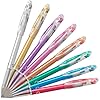 Pentel Arts Slicci METALLIC (0.8mm) Needle Tip Med Gel Pen Assorted Metallic Ink, 8 Pack