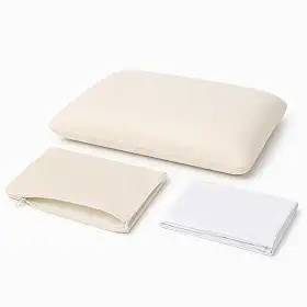 Kit Travesseiro NASA Visco Elástico Infantil 3 Peças Extra Macio Capa Protetora Fronha Percal Kids +3 Anos 44x30x8cm Espuma Viscoelástica 100% Algodão (Branco)