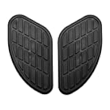 Kucehiup Motorcycle Fuel Tank Knee Pad, Vintage Tank Side Panels Protector Stickers Universal Gas Petrol T-a-n-k Knee Pads(Black)