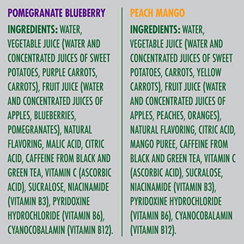 V8 +Energy Pomegranate Blueberry And Peach Mango Energy Drink Variety Pack, 8 Ounce Can (4 Packs Of 6 Cans) #TOP6