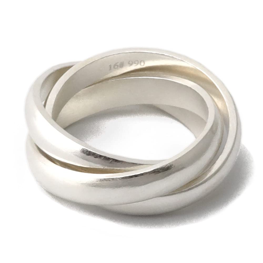 Amazon | [silver KYASYA]シルバー990 三連リング 指輪 銀 シルバー