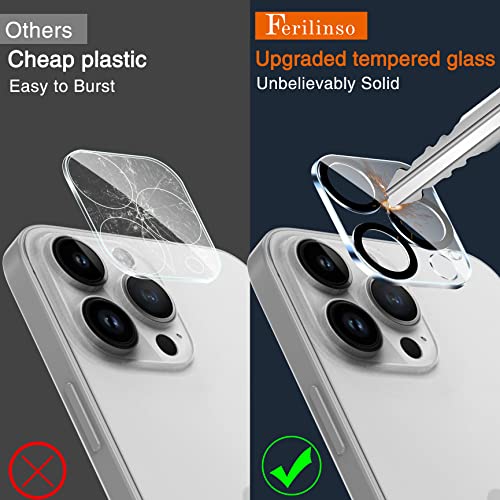 Ferilinso [6 Pack] Camera Lens Protector For Iphone 14 Pro Iphone 14 Pro Max Accessories Camera Cover 9H Glass Unbreakable Protection Case Friendly No Distortion Or Difference In Picture Quality #TOP3