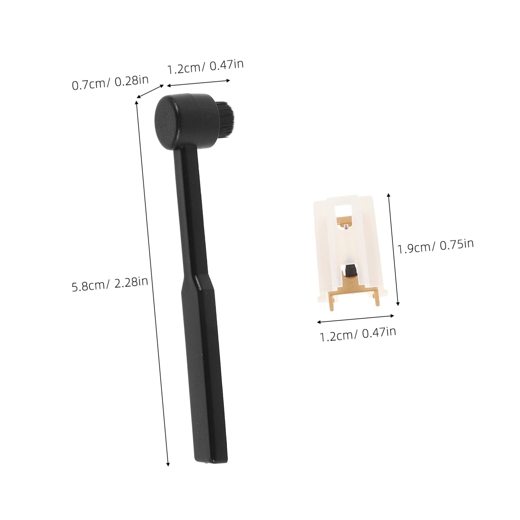 4 Piezas Agujas para Tocadiscos Repuesto con Cepillo Limpiador Agujas de Aluminio para Fonógrafo para Reproductor de Vinilo y Cepillo para Cuidado de Discos