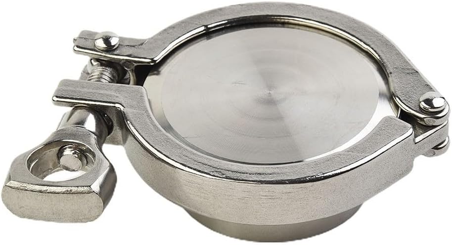 2 Inch Sanitary Tri Clamp Set with End Cap, Weld on Ferrule, and Gasket Stainless Steel 304 for Food and Beverage Applications