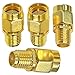 4PCS SMA Coax Connector Cable Gender Changers,SMA Male/Female to RP-SMA Male/Female Coax Adapter Low Loss Coaxial Connector for Radio Antenna, Audio