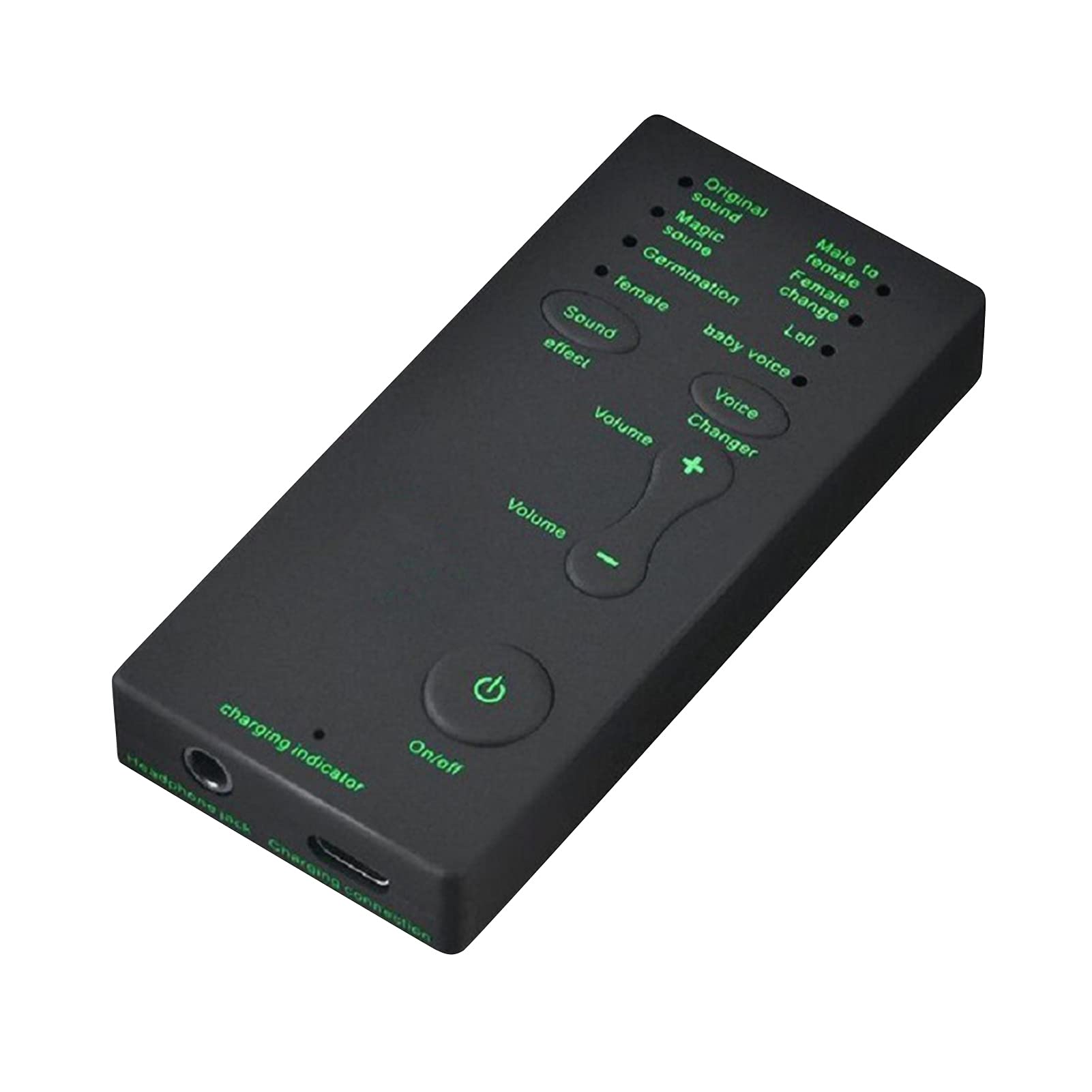 Mini Sound Changer, Portable Sound Card Audio Card Sound Changer with 4 Sound Effects 4 Voice Changes for Live Streaming Online Chatting