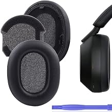 WH-1000XM5 Ear Pad Cushions Replacement Noise Isolation Ear Covers Compatible with Sony WH1000XM5 Wireless Noise Canceling Over-Ear Headphones- Added Thickness & Plastic Stick Black