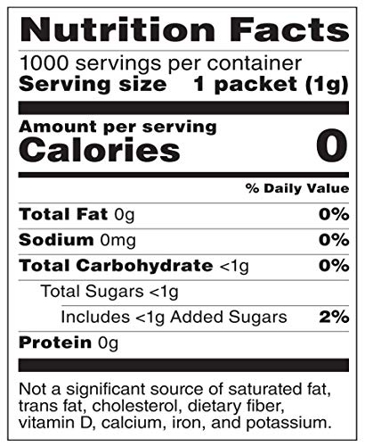 Amazon Brand - Happy Belly Zero Calorie Blue Aspartame Sweetener, 1000 Count (Previously Sugarly Sweet) #TOP2