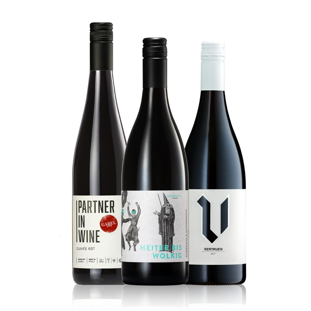 GEILE WEINE Weinpaket Rotwein trocken klein (3 x 0,75l) Bester Rotwein aus Deutschland & Spanien