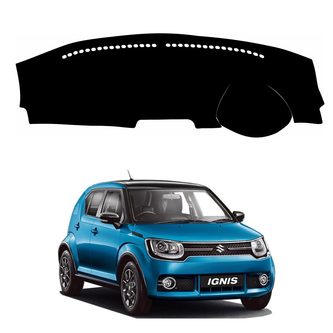 Car Dashboard Cover Compatible with Maruti Suzuki Ignis-2017-2025 Dustproof, UV Resistant | All-Weather Protection | Custom Fit Car Accessories (Balck)-image-47