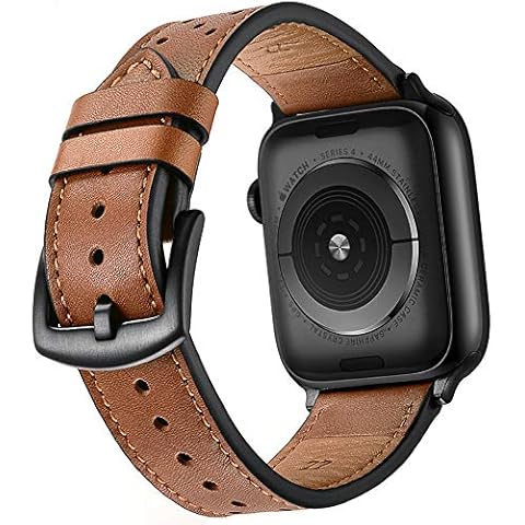 Mifa Leather Band Made for Apple Watch 10 42mm 9 8 7 41mm 6 SE 5 4 40mm 38mm iwatch Series 1 2 3 Nike Sports Replacement Strap Bands Dressy Classic Buckle Vintage case Brown Cover
