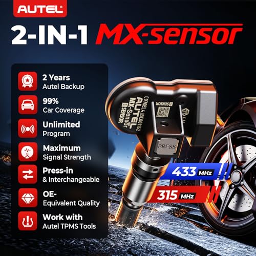 Image of Autel TPMS Sensors, MX-Sensor 315+433MHz, Universal Tire Pressure Sensor