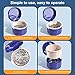 Generic Denture Bath Case, Retainer Case with Strainer Basket, 3-Layer Denture Case, Portable Denture Cups, Retainer Cleaner Case, for Soaking Cleaning Dentures and Storage (Blue)