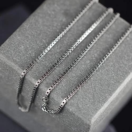Bijoux en Argent Sterling s925 collier double boîte de 2.0mm pour femme éclat durable