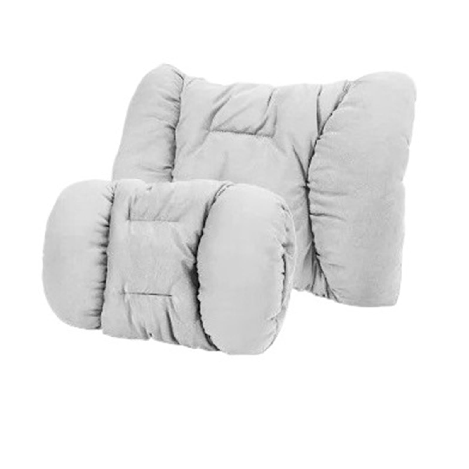 ATUMY Car Seat Pillow Car Headrest Plush Neck Support Pillow Comfortable Warmth Automobile Backrest Cushio Car Headrest(Headrest+lumbar support [Gray])