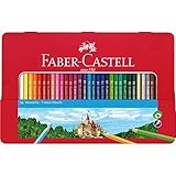 Faber-Castell Classic Colored Pencils Tin Set, 48 Vibrant Colors In Sturdy Metal Case
