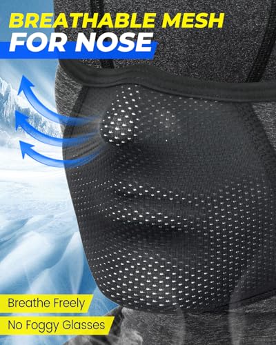 Image of Balaclava Face Mask with Glasses Holes for Men Women Summer Cooling Shiesty Mask Sun UV Protection for Motorcycle Work Ski