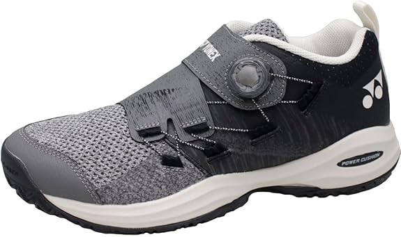 YONEX ヨネックス パワークッションコンフォートWD5AC ブラック/グレー 25 SHTCWD5A 290 | テニス シューズ 長距離 靴 パワークッション フィット 微調節可能ダイヤル 軽量 衝撃吸収反発素材 安定性重視 部活 練習 試合 大会 ゲーム ブランド スポーツ ユニセックス Amazon | [ヨネックス] テニスシューズ ユニセックス パワークッション