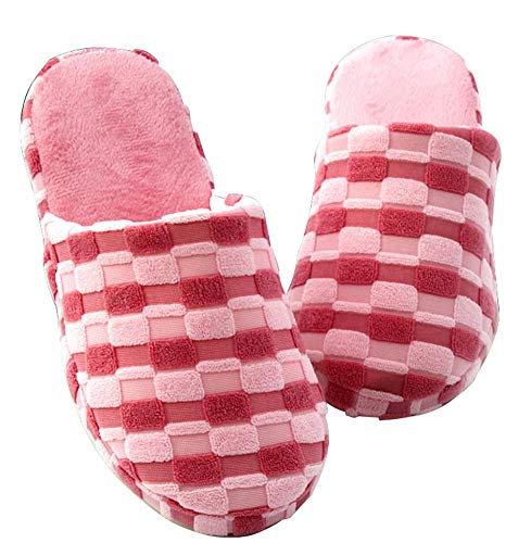 GPFDM Lindas Zapatillas De Casa Calientes Y Divertidas Zapatillas De Invierno Zapatillas Antideslizantes De Interior Chaussons Femme Pour,Pink,39~40