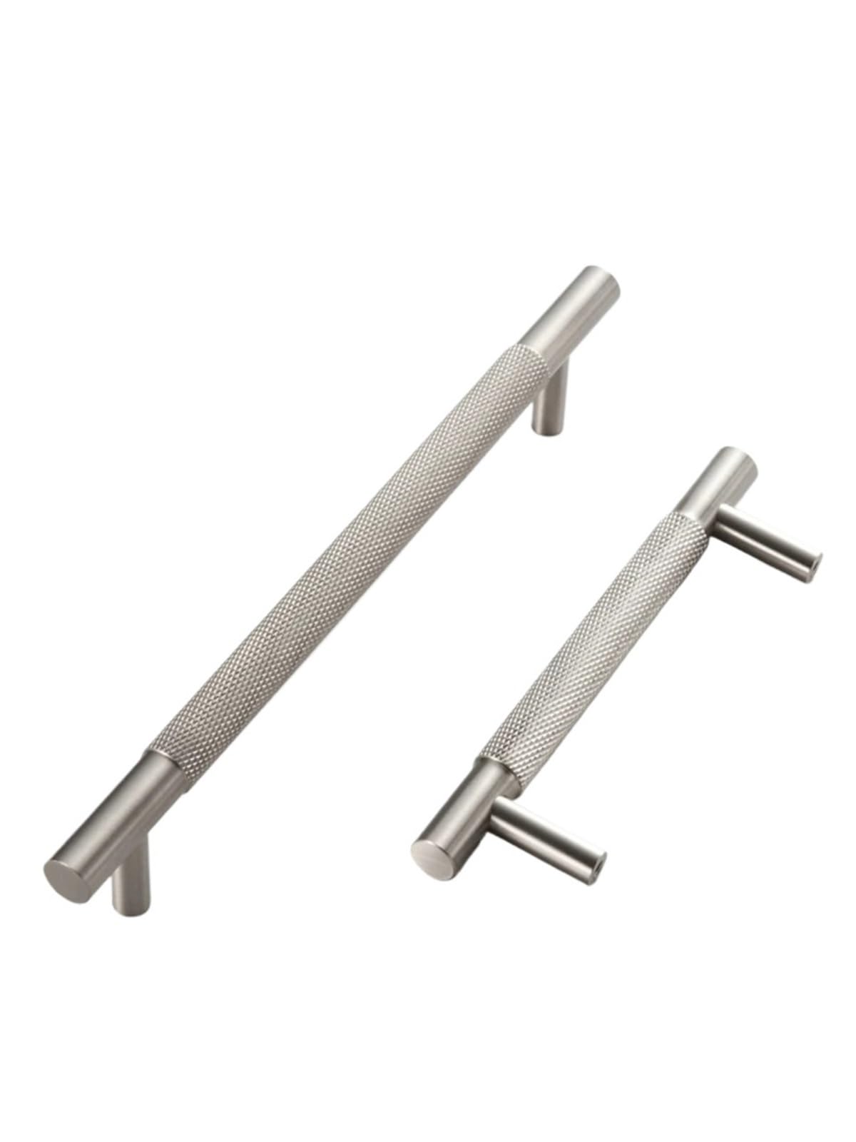 Zrhwspd Ch036-Bn-256330 Brushed Nickel Cabinet Pulls Solid Brass Silver Brushed Nickel Kitchen Cabinet Handles Wardrobe Pull Knobs(Ch036-Bn-256330)