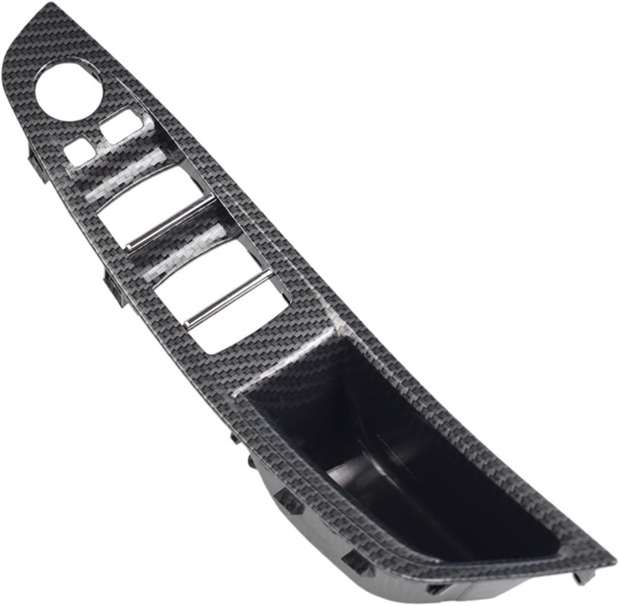 Carbon Fiber Pattern RHD LHD Car Interior Door Handle for 5 Series F10 F11 F18 Inner Panel Pull Trim Cover (RHD-Carbon-1PCS)