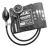 ADC Diagnostix 720 Pocket Aneroid Sphygmomanometer with Adcuff Nylon Blood Pressure Cuff, Adult, Gray