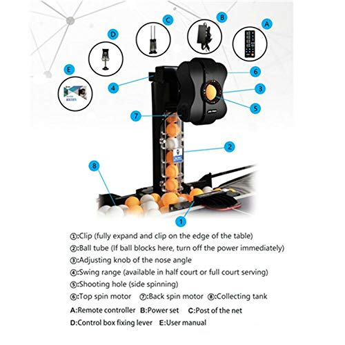 Ping Pong Table Tennis Robot Automatic Ball Machine for Training 9 Kinds of Spin