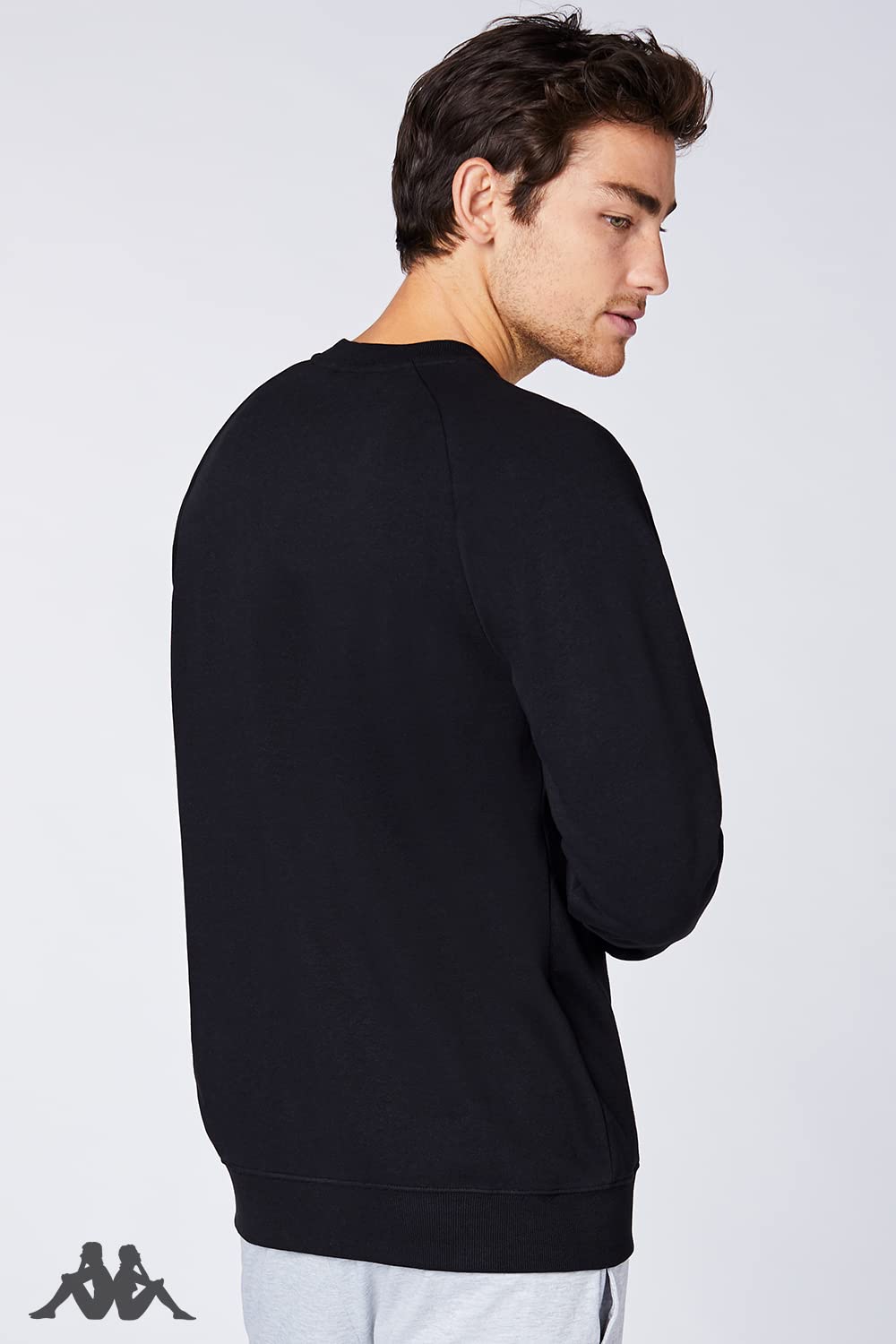 Kappa Vauke - Basic - Sweat-Shirt Unisexe - en Coton - Idéal pour Le Sport et Les Loisirs - dans Les Couleurs : Bleu, Gris et Noir