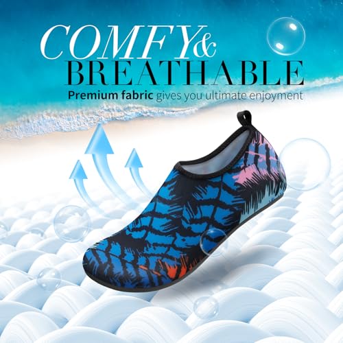 Image of Homitem Water Shoes for Women Men Aqua Socks Swim Beach Pool River Slip-On Barefoot Quick-Dry Vacation Cruise Essentials Accessories for Yoga Kayak Sports