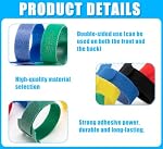 150 PCS Attaches de câble réutilisables multicolores 6 1 cm - Ajustable Ties Cord Organizer, Multi-Purpose Cable Management Straps avec 5 Couleurs pour la maison, utilisation au bureau