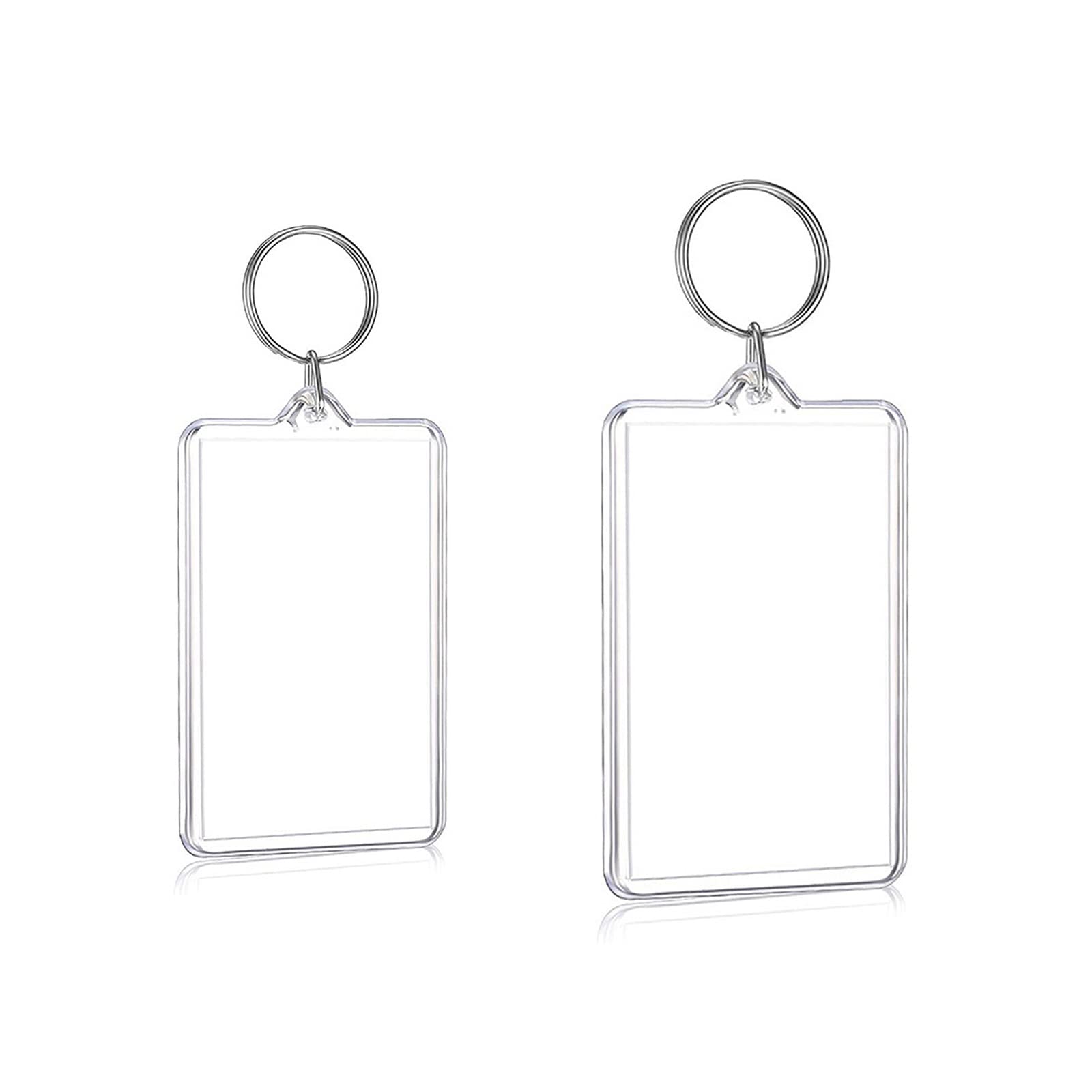 Porte-clés rectangle transparent avec cadre photo Morain