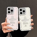 PYELRRN(さん) ヴィヴィアン・ウエストウッド商品スマホケースiPhone 15ピンクスクラッチカラーシルバー感多機種対応スマホケーススタイリッシュ軽量耐衝撃全面保護指紋擦り傷防止スマホケースストラップホール誕生日プレゼント付き (iPhone 15 Pro,ピンク)