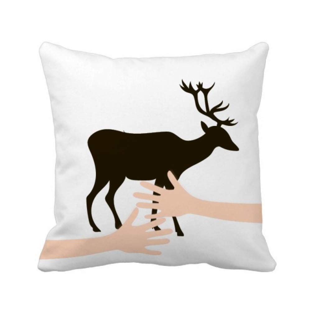 Coussin de Animale Black Deer mignon housse de décoration salon