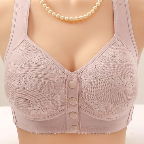 SMIDOW Daisy Bras for Women - Front Button Sleep Bralette