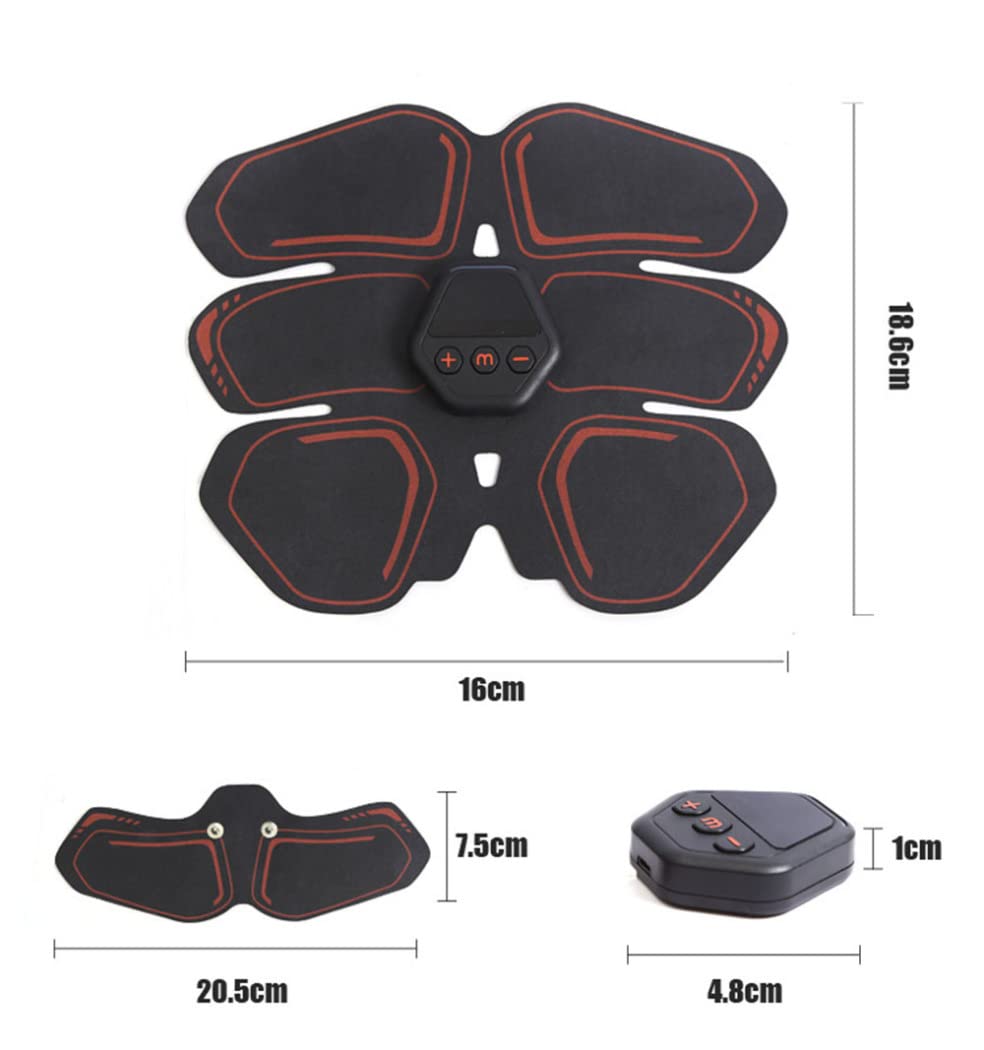 6 trybów stymulatora mięśni brzucha EMS, brzucha, bioder, ramion i nóg, tonera z wyświetlaczem LCD, trening fitness USB, siłownia domowa, odchudzanie, odchudzanie