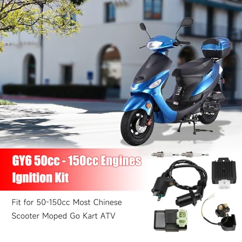Image of GREHUA GY6 Ignition Coil Starter Solenoid Voltage Regulator CDI Compatible with Tao tao 50cc 150cc ATM50 Pony VIP Powermax Roketa Scooter Chinese 4-Stroke Scooter Moped Pit Dirt Bike Go Kart Parts
