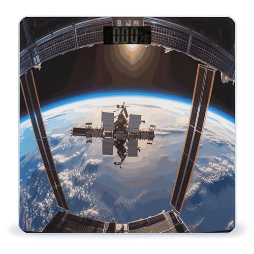 Báscula Digital de Baño con Diseño Estación Espacial miniatura 1
