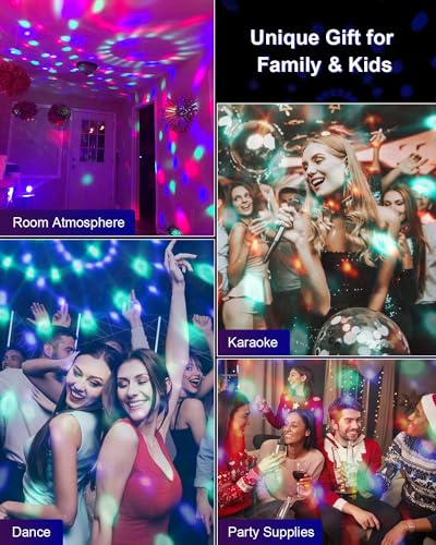 Image of Disco Ball,Disco Lights Party Light Sound Activated Party Lights W / Remote Control,7 Color Modes Strobe Light For Home Birthday(Dj Party Light)-Plastic,Corded Electric,Led,Black