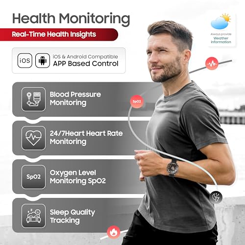 Image of Swiss Military DOM7 Smartwatch 1.43 inch AMOLED, Bluetooth Calling, Multi Language, Health & Sports Tracking, Wireless Charging, 7 Days Battery, IP67, iOS /Android Compatible, Gun Metal Frame & Black Strap