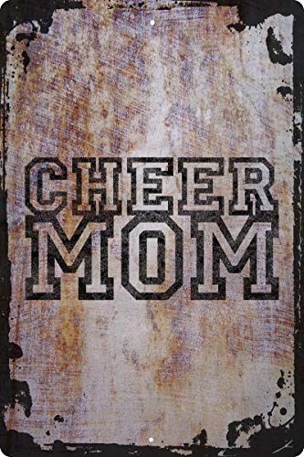 Wall Sign Cheer mom varsity cheerleading sports parent proud love family Decorative Art Wall Decor Funny Gift