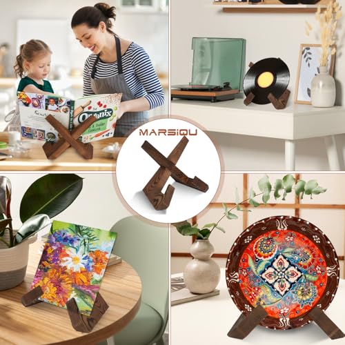 Marsiqu B1012517-17 Wooden Cookbook Display Stand Holder - Adjustable thumb #5