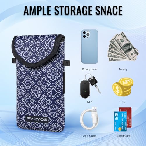 Image of Neoprene Phone Sleeve Pouch Case Bag for Men Women w /Crossbody Strap /Neck Lanyard for iPhone 17 /16 /15 /14 Pro Max, Samsung S25,Pixel 10