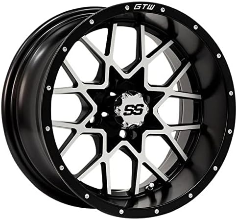 Miniatura 2 de GTW Vortex 2 - Ruedas para carrito de golf, 14 pulgadas, color negro y mecanizado