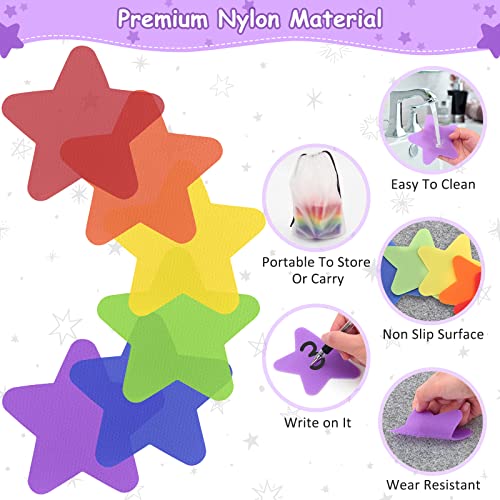 30Pcs Carpet Spot Markers, Windspeed 6 Colors Carpet Markers for Classroom Number Spot Floor Dots (30) - Image 3