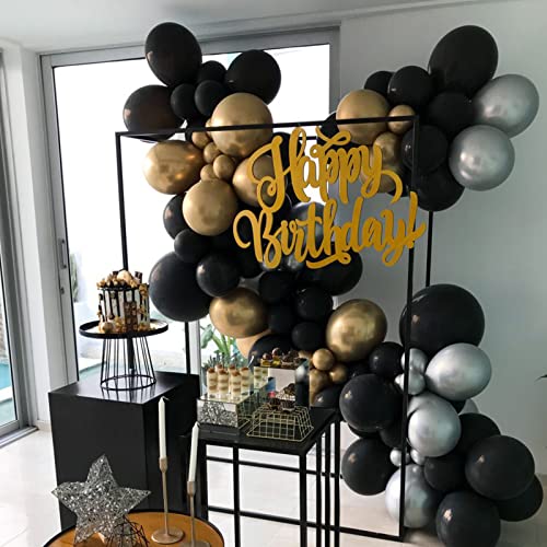 130pcs Black Balloons Different Sizes 18" 12" 10" 5" Party Latex Balloons for Birthday Graduation Baby Shower Anniversary New Year Holiday Party Decorations - Image 6